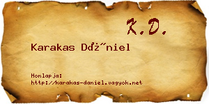 Karakas Dániel névjegykártya